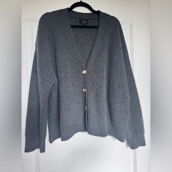 EUC Quince Mongolian Cashmere Fisherman Boxy Cropped Cardigan Sweater, Large - Picture 3 of 12